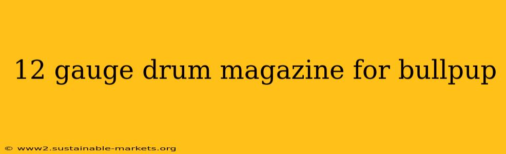 12 gauge drum magazine for bullpup