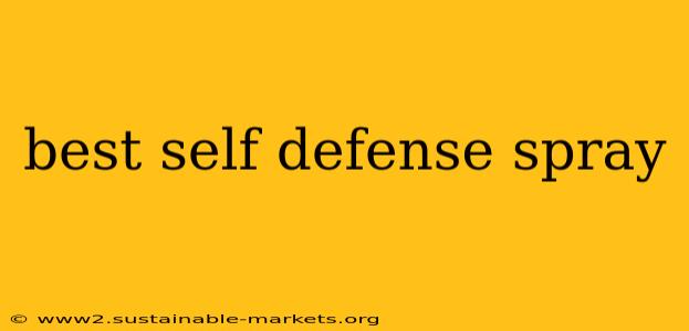 best self defense spray