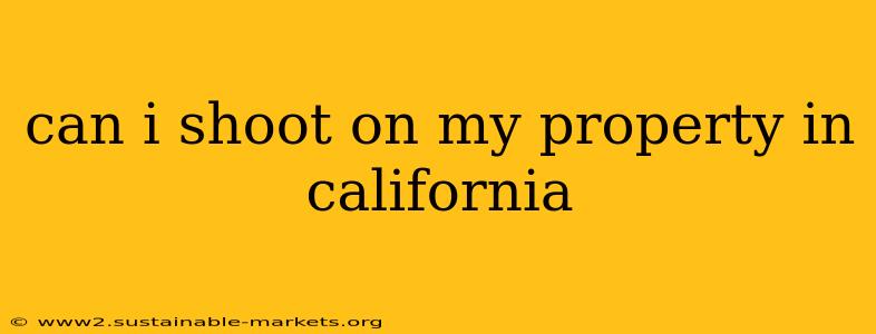 can i shoot on my property in california