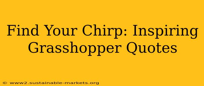 Find Your Chirp: Inspiring Grasshopper Quotes