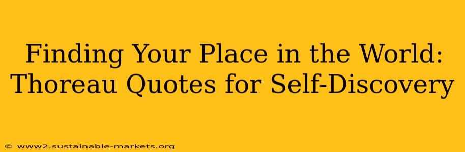 Finding Your Place in the World: Thoreau Quotes for Self-Discovery