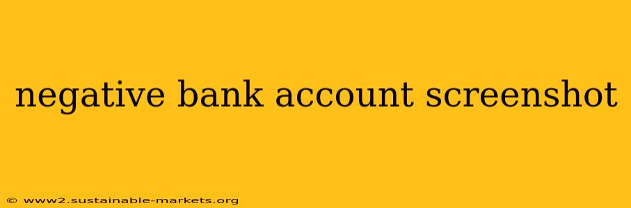 negative bank account screenshot
