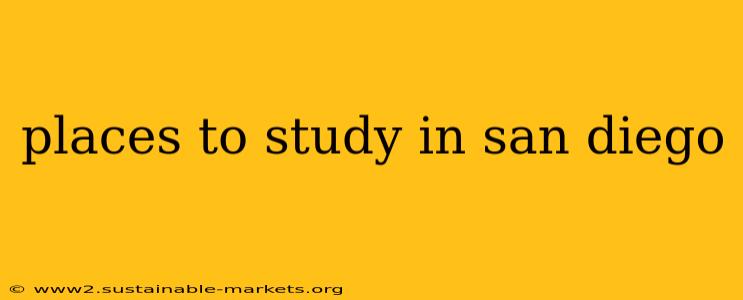 places to study in san diego