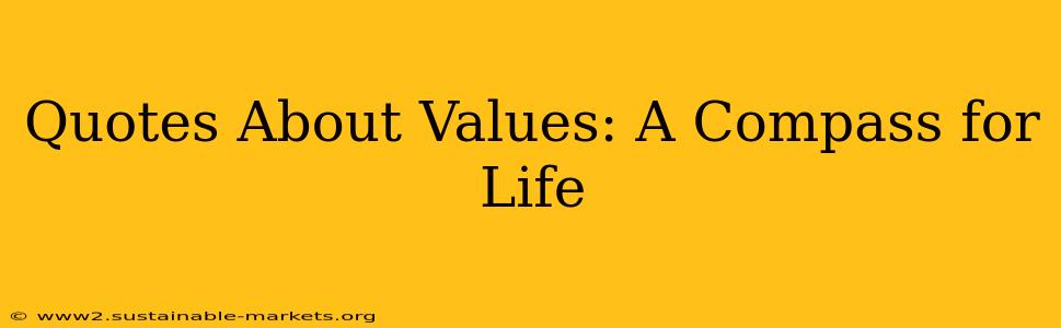 Quotes About Values: A Compass for Life