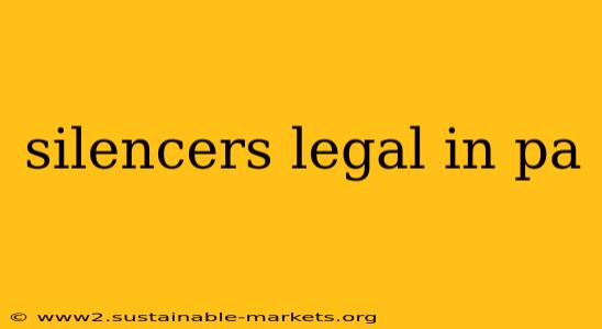 silencers legal in pa