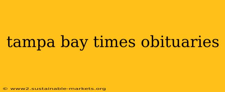 tampa bay times obituaries