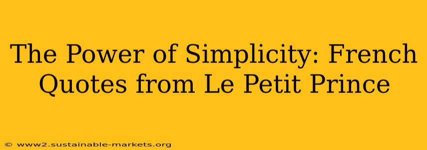 The Power of Simplicity: French Quotes from Le Petit Prince