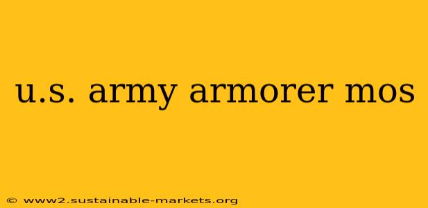 u.s. army armorer mos